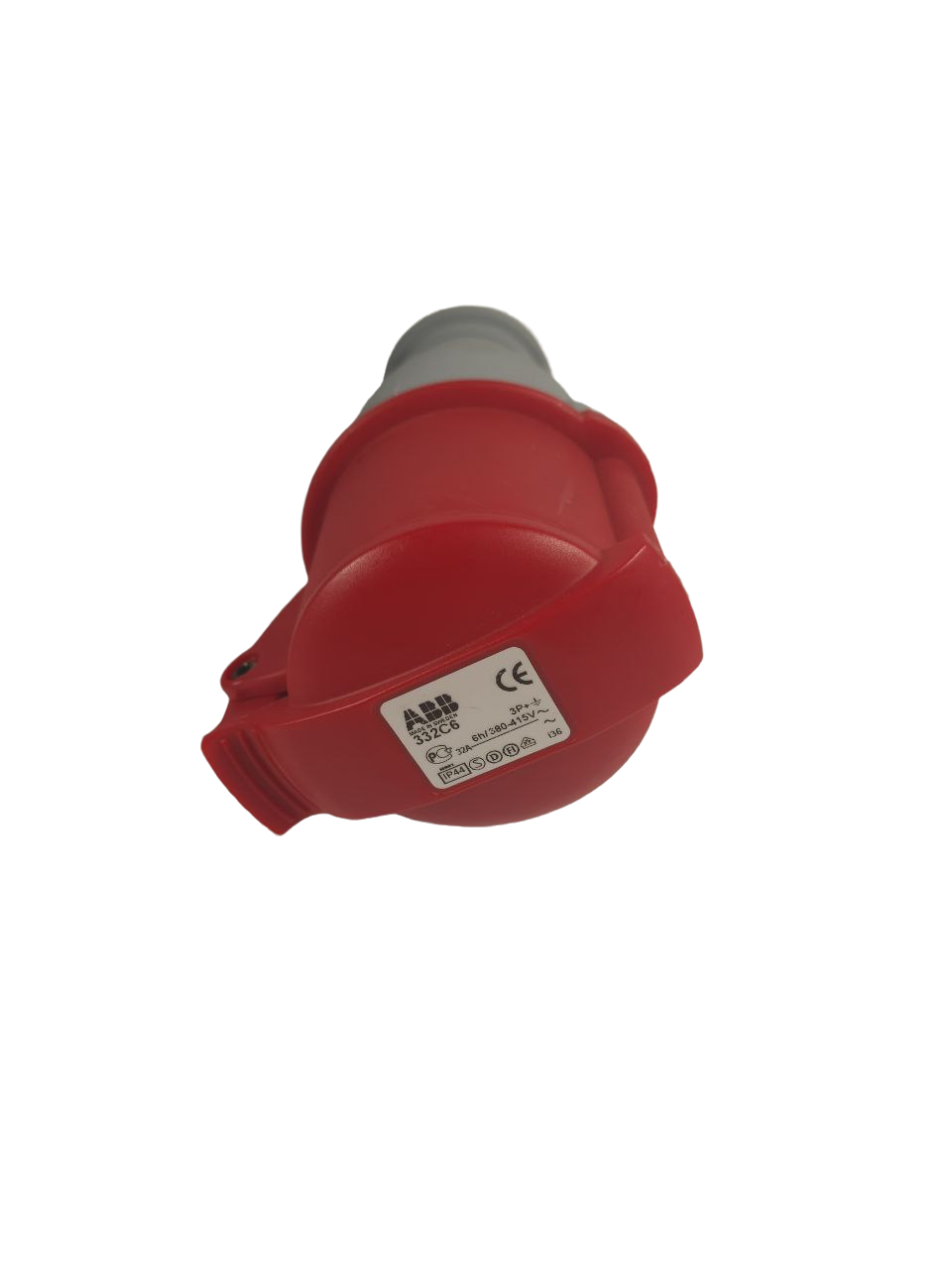 Розетка силова кабельна ABB 332C6 32A, 3P+E, IP44 Червоний (2CMA193082R1000)