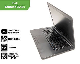 Нотубук Б/В Dell Latitude E5450 (14.1"/Intel Core I5-5300U / DDR3 8Gb / SSD 240 Gb)