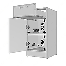 Тумбочка на кухню з ящиком і МДФ фасадом Тумба кухонна без стільниці з корпусом із ЛДСП Модулі для кухні, фото 10