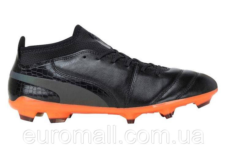 Футбольні бутси Puma One Lux 2 FG (чорний/помаранчевий) 104064-01 Розмір EU: 44