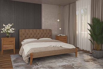 Ліжко двоспальне Рим, дерев'яне ліжко двоспальне для спальні