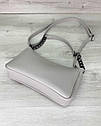 Сіра маленька жіноча сумка клатч Welassie через плече, молоді красиві міні сумочка сірого кольору, фото 3