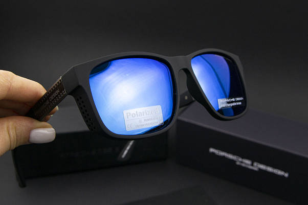 Окуляри чоловічі сонцезахисні Porsche Design поляризаційні (арт. P6512) сині дзеркальні лінзи, фото 3