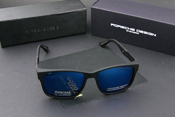 Окуляри чоловічі сонцезахисні Porsche Design поляризаційні (арт. P6512) сині дзеркальні лінзи, фото 4