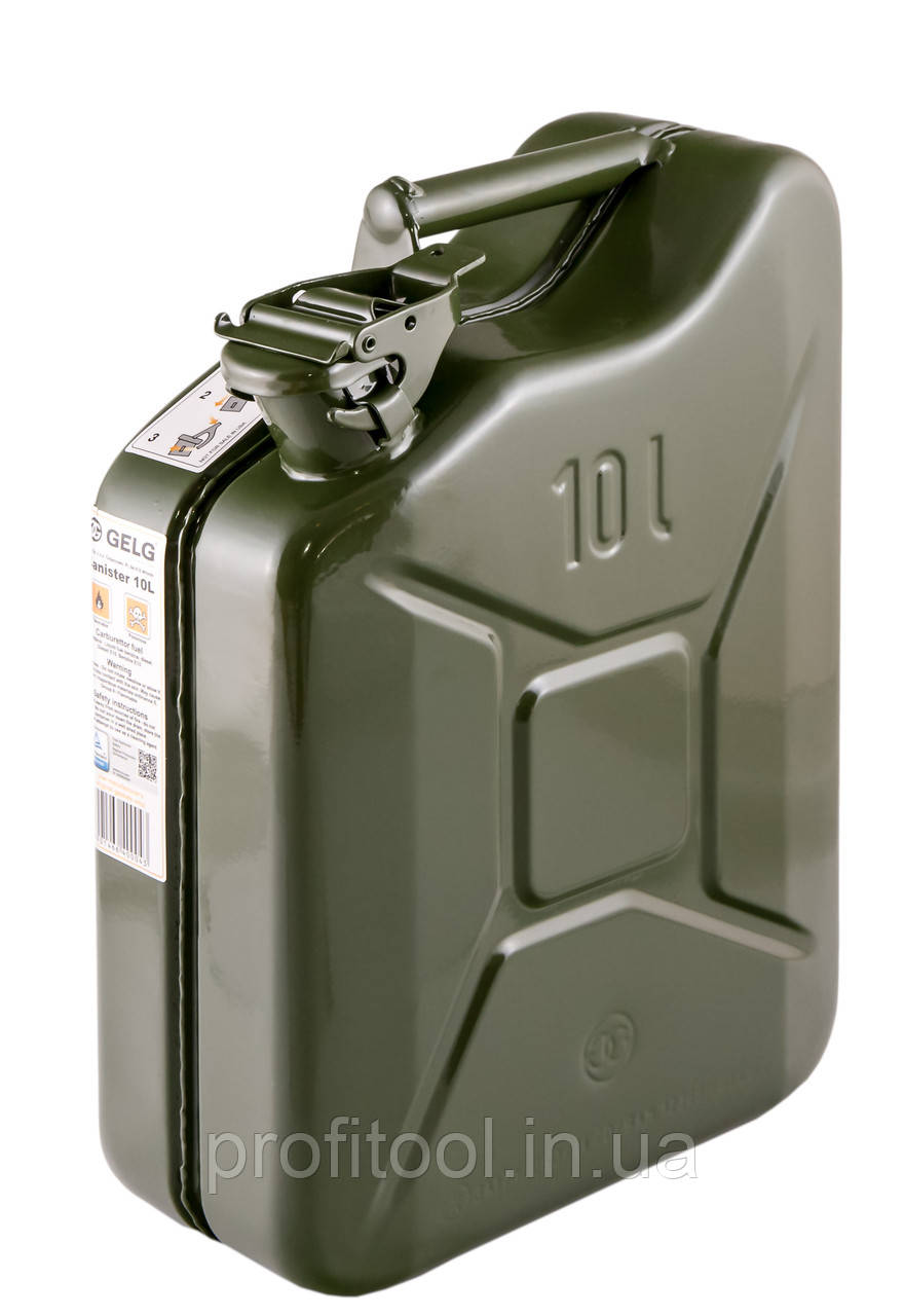 Каністра металева GELG 10 л колір OLIVE GREEN (RAL6003) DIN 7274 (30-04-21-3101), фото 1