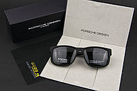 Очки мужские солнцезащитные Porsche Design поляризационные (арт. P6512) черная матовая оправа
