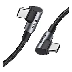 Дата-кабель Ugreen US323 USB Type-C (тато) - USB Type-C (тато) 1m Black Gray 3A