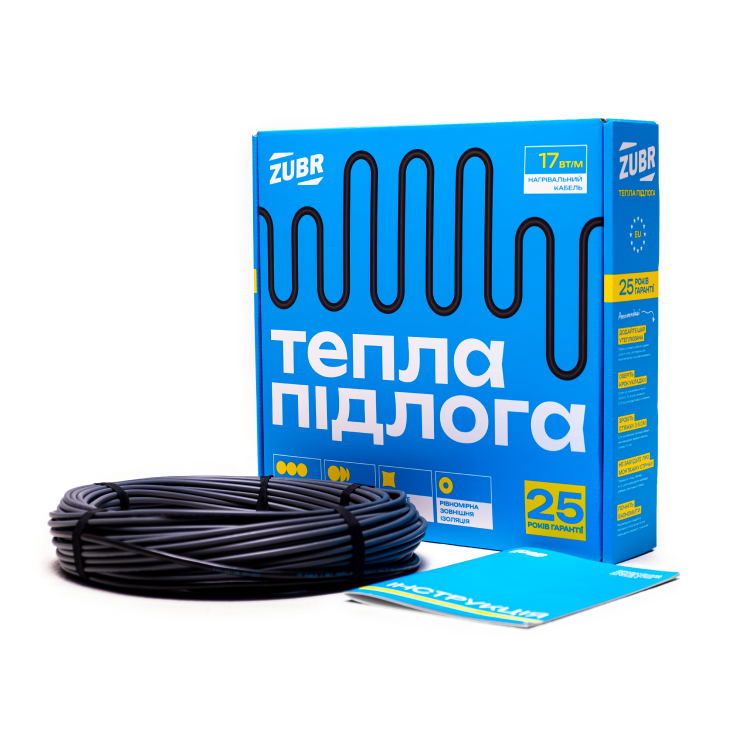 Кабель для теплої підлоги ZUBR DC Cable 17 / 140 Вт 1500