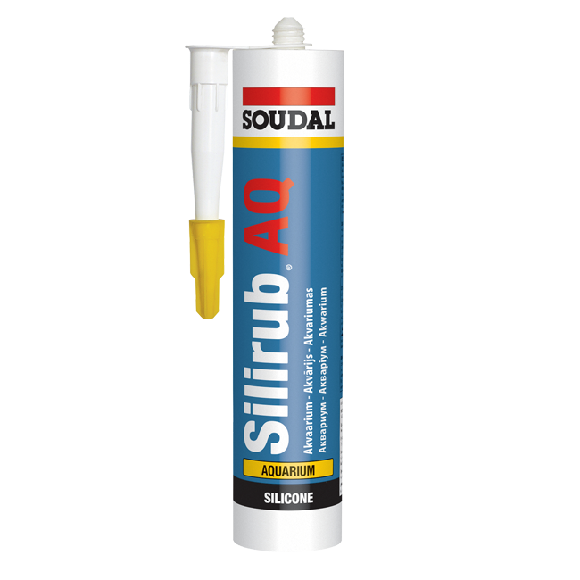 Клей-герметик Soudal Silirub AQ для акваріюму Чорний 310 мл