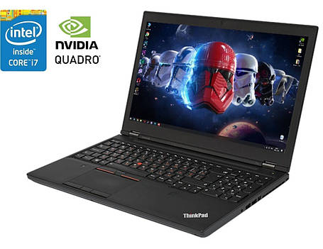 Раб.станція Lenovo P50/15.6"/Core i7-6700HQ 4 ядра 2.6GHz/16GB DDR4/480GB SSD/Quadro M1000M 2GB/Win10/Webcam, фото 2