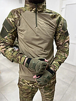 Летняя военная форма рубашка и штаны UBACS + наколенники и налокотники (Мультикам) S