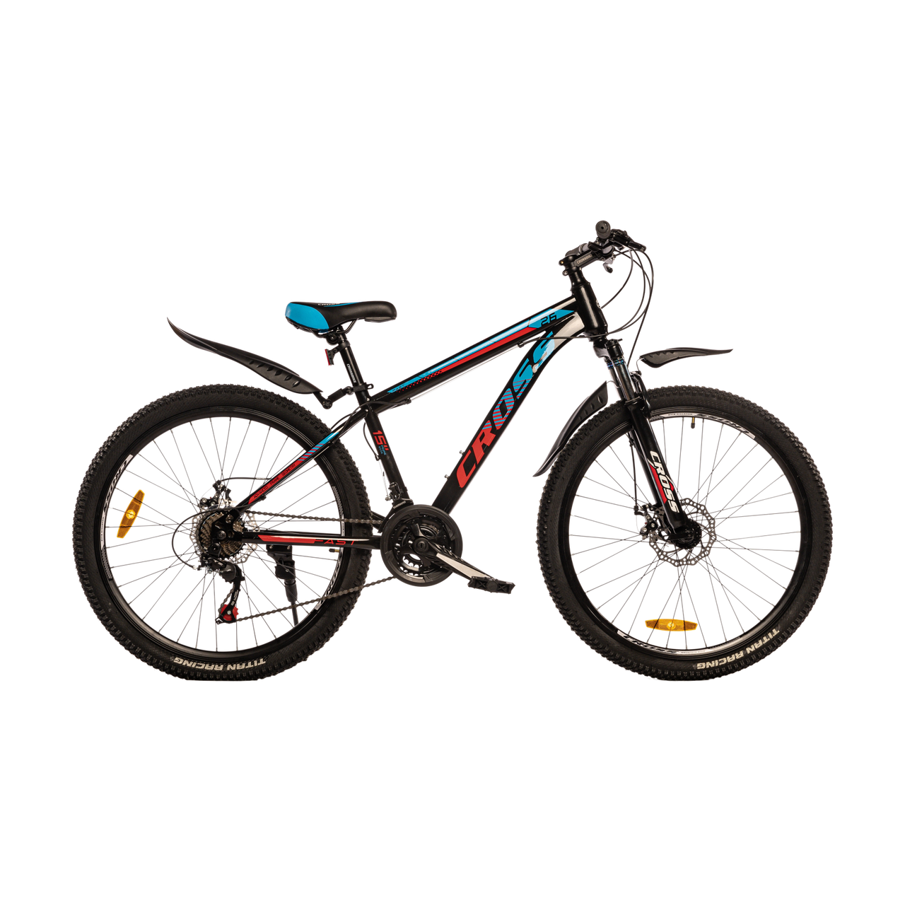 Велосипед Cross Fast 26 Рама-15 black-blue- red Алюминиевый от 145 см рост