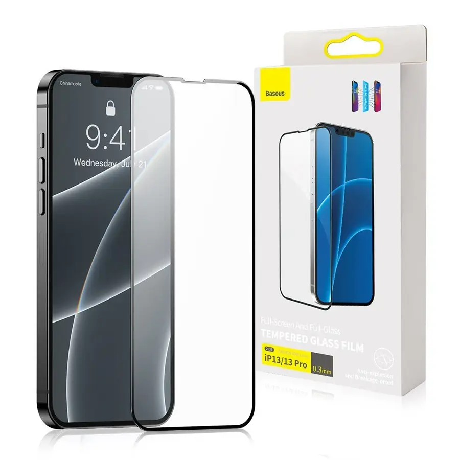 Захисне скло  Baseus 0.3mm All-Tempered-Glass Screen Protector 14/iP13/iP13 Pro (SGBL070002)