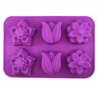 Силіконова форма для випічки кексів "Квіти" СК3-448 арт. 822-10-2