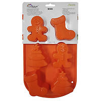 Силіконова форма для випічки кексів "Новорічна" SC-1329 арт. 822-6-3