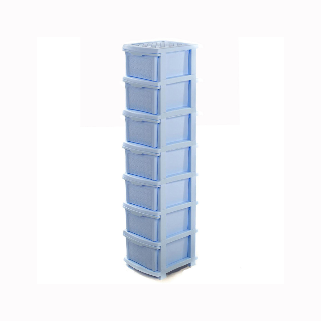 Комод R-Plastic "Компакт Плюс" 7 ящиків 146*34*40 см блакитний