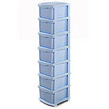 Комод R-Plastic "Компакт Плюс" 7 ящиків 146*34*40 см блакитний, фото 3