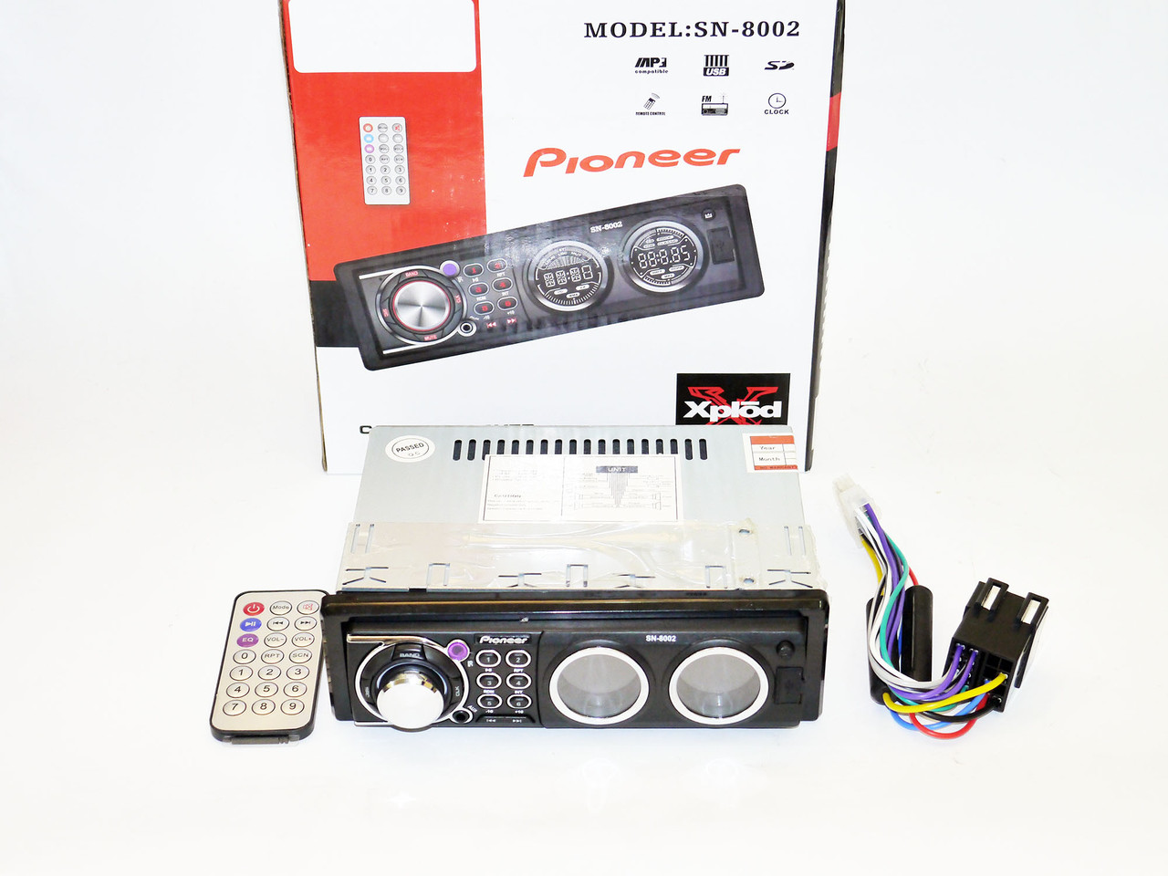 Автомагнітола SN-8002 — USB+SD+AUX+FM (4x50W)