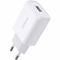 Мережевий зарядний пристрій UGREEN CD122 QC3.0 USB Fast Charger EU 18W white (10133)