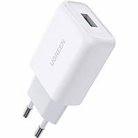Сетевое зарядное устройство для UGREEN CD122 QC3.0 USB Fast Charger EU 18W (White) (10133)