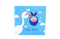 Детский альбом для фотографий на 200 фото L133 Фотоальбом для новорожденного голубой