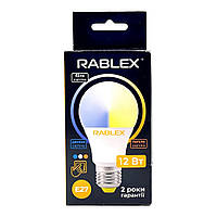 Лампа Светодиодная Led Rablex с регулировкой цветности (RB506) A60 12W E27 (3000K-6200K)