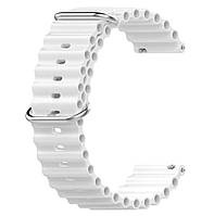 Ремешок силиконовый Primolux Ocean для часов Huawei Watch GT2 42mm / GT3 42mm - White