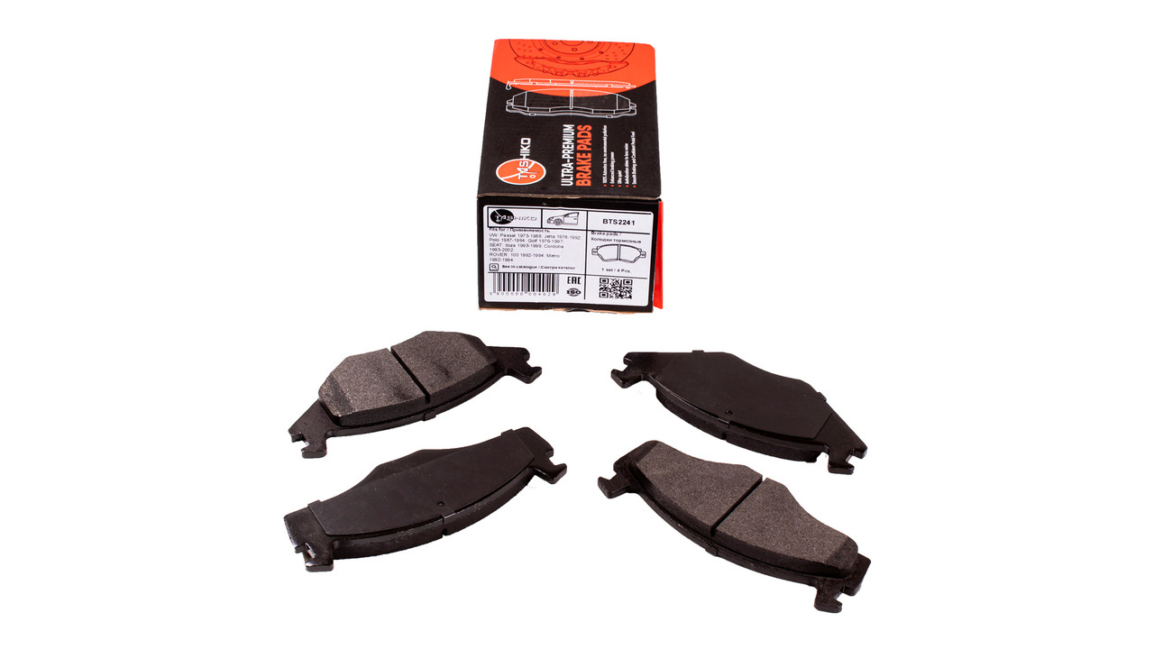 Колодки гальмівні TASHIKO передні BTS2241 FDB392 VW GOLF, JETTA, PASSAT, POLO; SEAT IBIZA, CORDOBA; ROVER 100, METRO