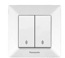Вимикач 2-й прохідний білий Panasonic Arkedia Slim