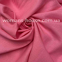 Ткань Лён натуральный (Льняная ткань) Ярко розовый
