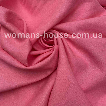 Тканина Льон натуральний (Лляна тканина) Яскраво рожевий