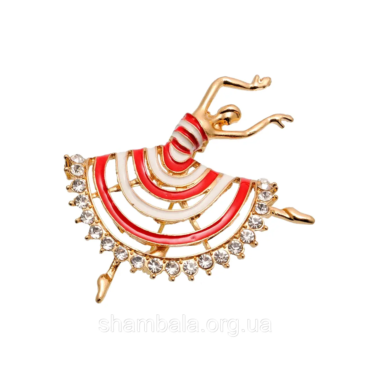 Брошка Fashion Jewerly "Ballerina Red Zebra" (0045788)