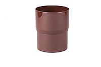 Соединитель трубы водосточной пластиковый Profil 100 коричневый