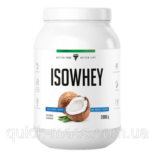 Протеїн ізолят без лактози и без цукру Trec Nutrition Isowhey 2000g (різні смаки), фото 1