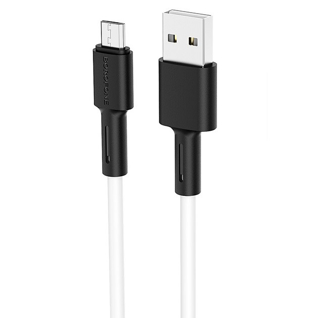 Кабель для зарядки MicroUSB Android BOROFONE BX31 |1м| Білий, фото 1