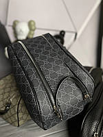 Мужская сумка Луи Виттон Мужская стильная косметичка барсетка дорожная Louis Vuitton Gucci GG gray