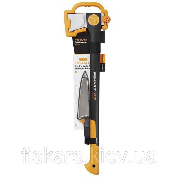Набір Fiskars Splitting Axe L X21 + Ніж Fiskars FunctionalForm 20 cm 1023883