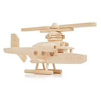 Вертолет военный деревянный ручной роботы