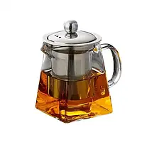 Стильный стеклянный заварочный чайник Edenberg 550 мл термостойкий до 500° (EB-19021)