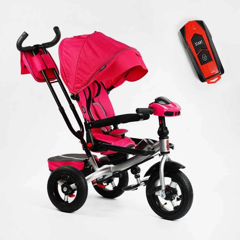 Дитячий триколісний велосипед із ручкою та поворотним сидінням Best Trike 6088F-307-19, надувні колеса