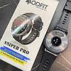 Круглий смарт годинник розумний чоловічий із дзвінком водонепроникний Smart Watch з українською мовою Modfit SniperPro, фото 9