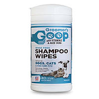 Groomer`s Goop Glossy Coat Специальные моющие салфетки для собак и кошек с Витамином Е и Алое 40 шт.