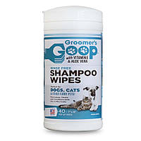 Groomer`s Goop Glossy Coat Спеціальні мийні серветки для собак і кішок із вітаміном Е й Алое 40 шт.