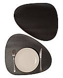 Сервірувальний килимок "Краплі" під тарілку (37 x43sм) (набір 2 шт). Бордово-чорний, фото 5