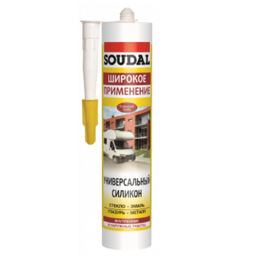 Силіконовий герметик SOUDAL герметик універсальний Прозорий 280 мл
