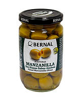 Оливки зеленые без косточки со вкусом анчоуса БЕЗ ГЛЮТЕНА Bernal Manzanilla Olives 300г Испания