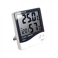 Термометр многофункциональный HTC-2, гигрометр, часы, будильник, купить