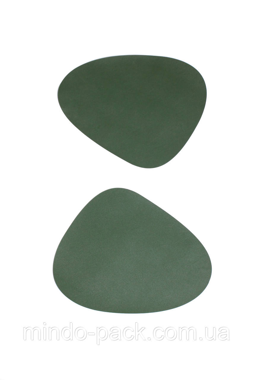 Сервірувальний килимок "Краплі" під тарілку (37 x43sм) (набір 2 шт). Темно-зелений, фото 1