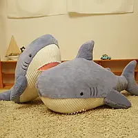 Мягкая плюшевая игрушка синяя акула 90см