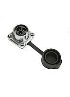 Водонепроникний, гідроупірний конектор промисловий TTM25 3 контакти "мама". Герметичний і вогнестійкий роз'єм